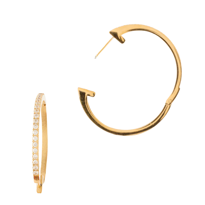 Large Diamond Hoop