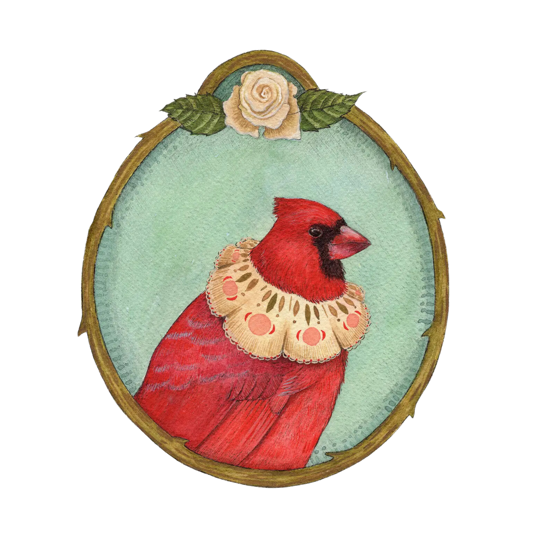 Floral Flight Crew: Cardinal of Roses 8"x10" Print