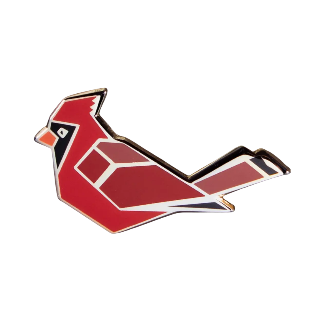 Male Cardinal Enamel Pin