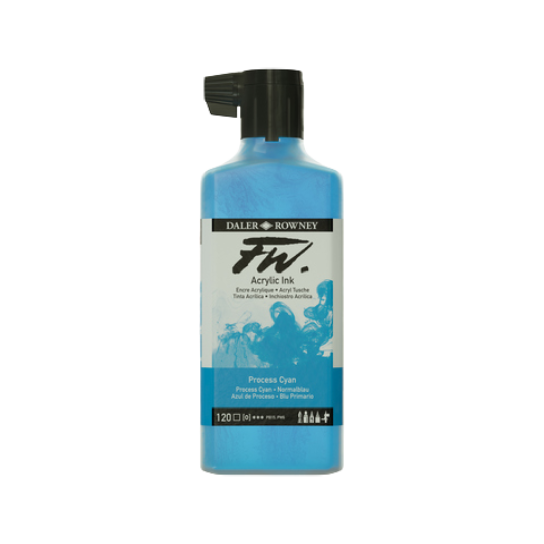 FW Liquid Acrylic Ink 6oz - Process Cyan