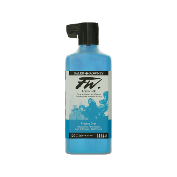 FW Liquid Acrylic Ink 6oz - Process Cyan