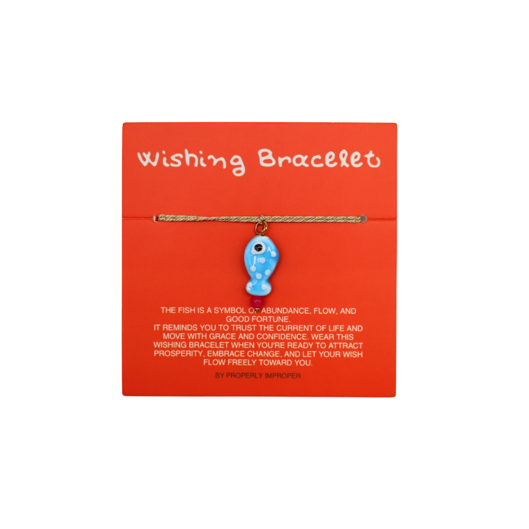 Wishing Bracelet with Fish Charm