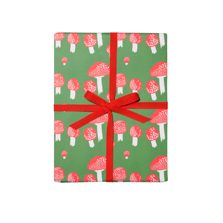 Festive Mushrooms Gift Wrap