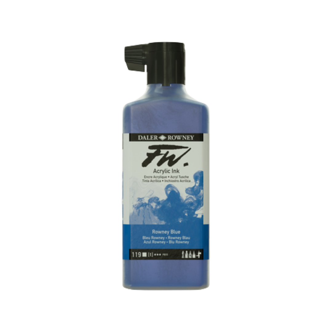 FW Liquid Acrylic Ink 6oz - Rowney Blue