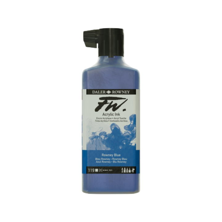FW Liquid Acrylic Ink 6oz - Rowney Blue