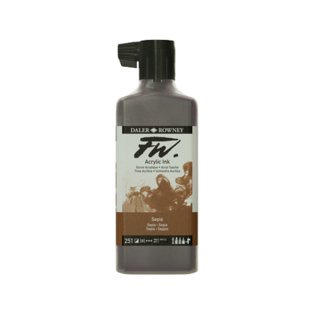 FW Liquid Acrylic Ink 6oz - Sepia