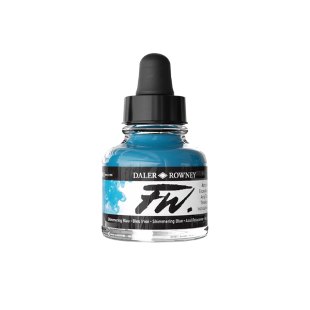 FW Liquid Acrylic Ink 1oz - Shimmering Blue
