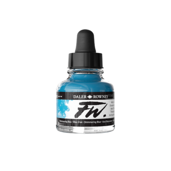 FW Liquid Acrylic Ink 1oz - Shimmering Blue