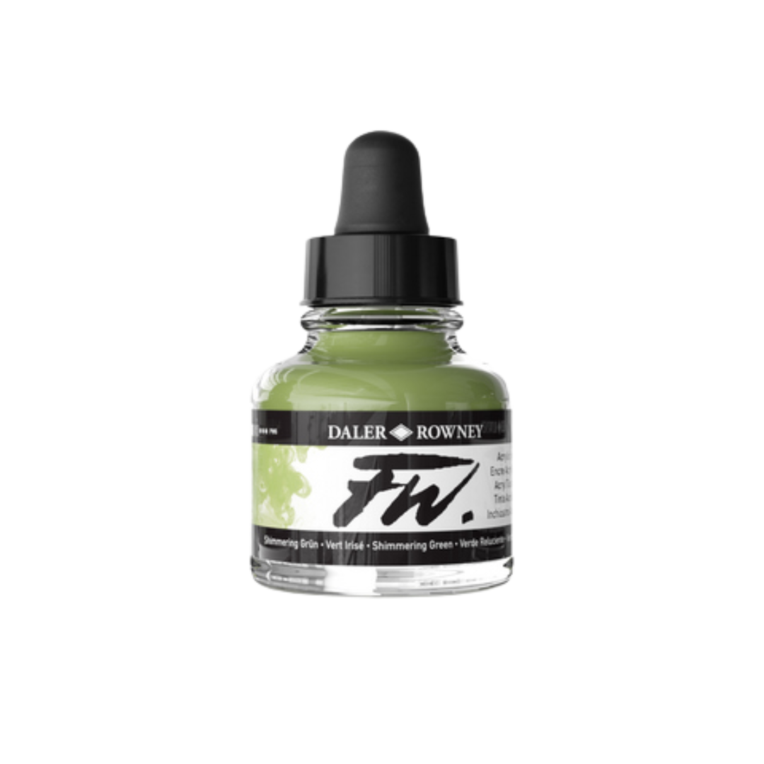 FW Liquid Acrylic Ink 1oz - Shimmering Green