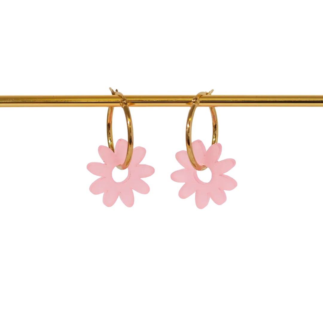 Marguerite Daisy Hoop Earrings