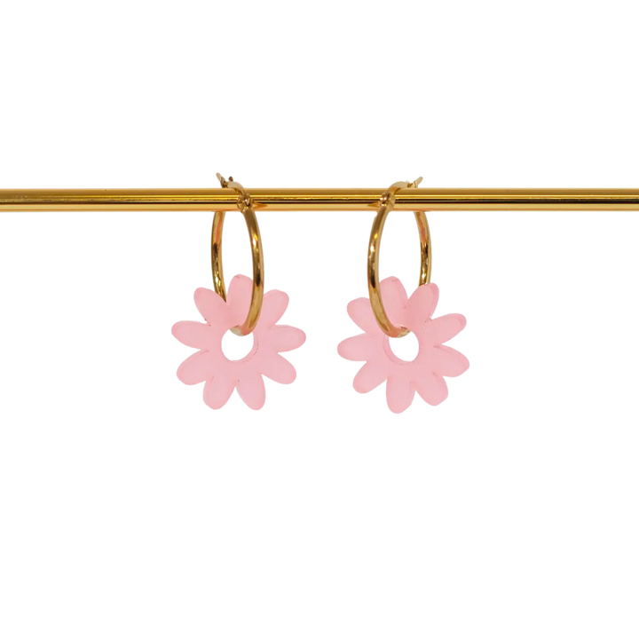 Marguerite Daisy Hoop Earrings