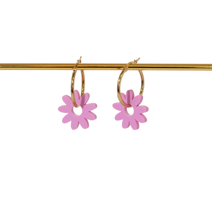 Marguerite Daisy Hoop Earrings