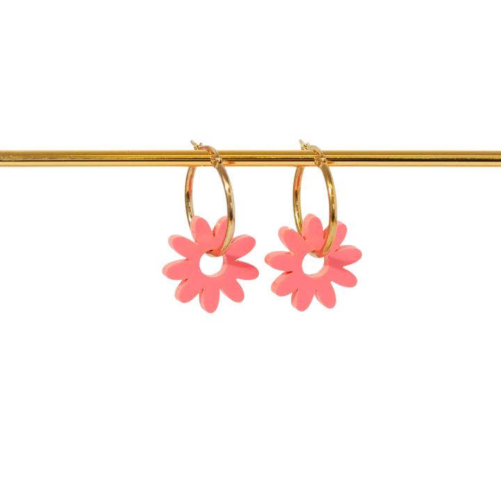 Marguerite Daisy Hoop Earrings