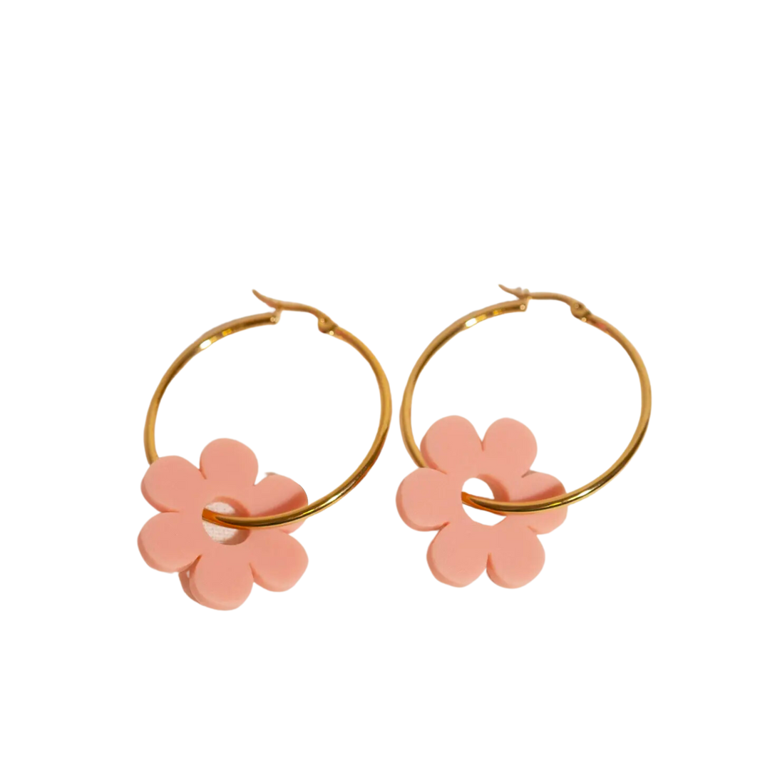 Daisy Hoop Earrings