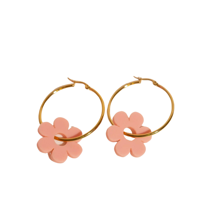 Daisy Hoop Earrings