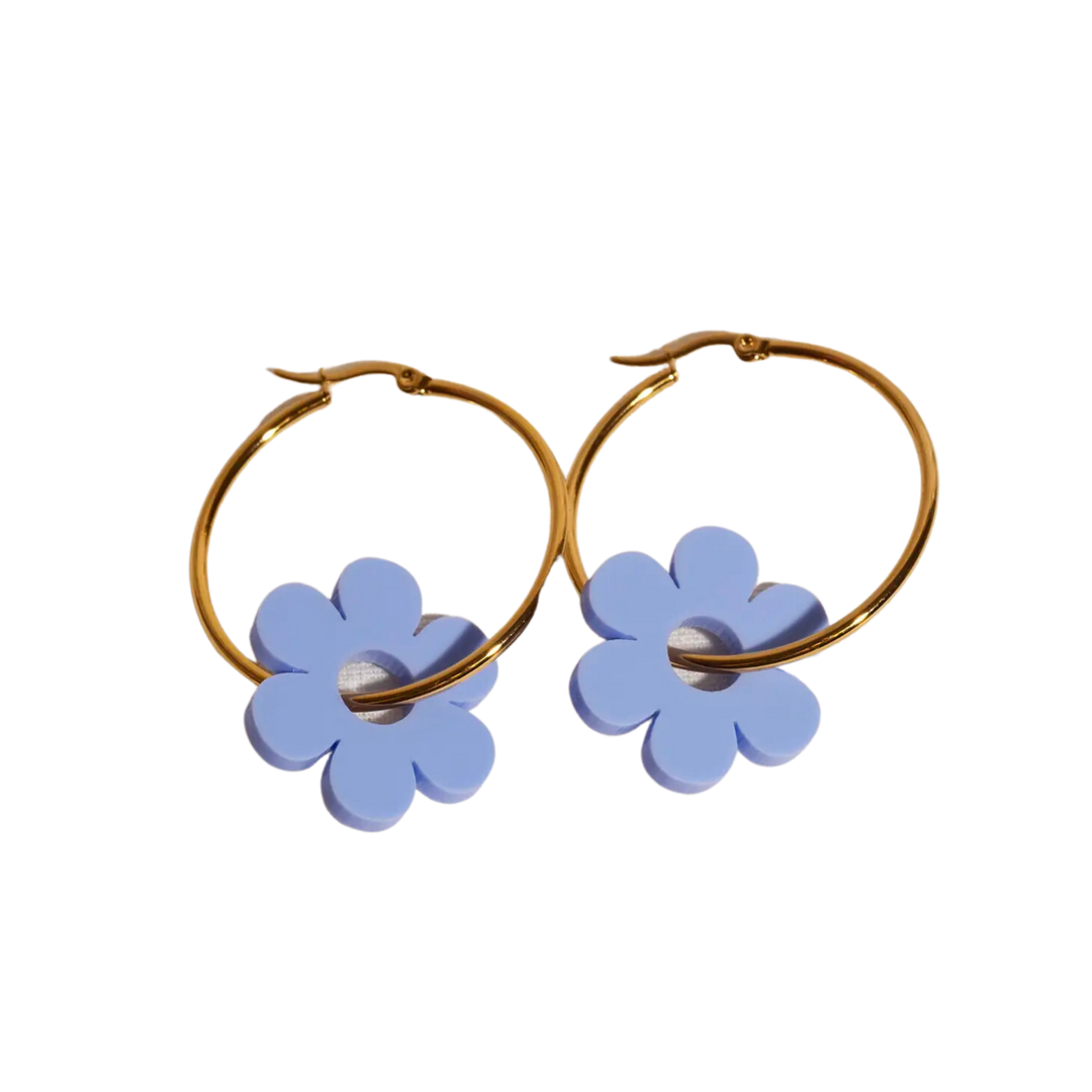 Daisy Hoop Earrings