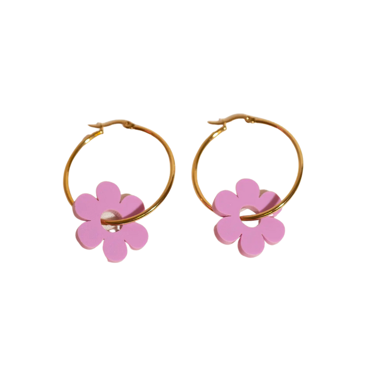 Daisy Hoop Earrings