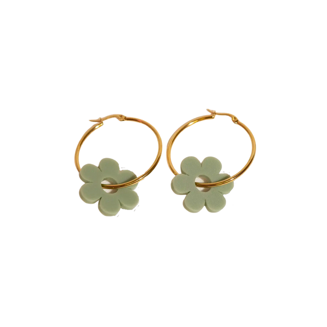 Daisy Hoop Earrings