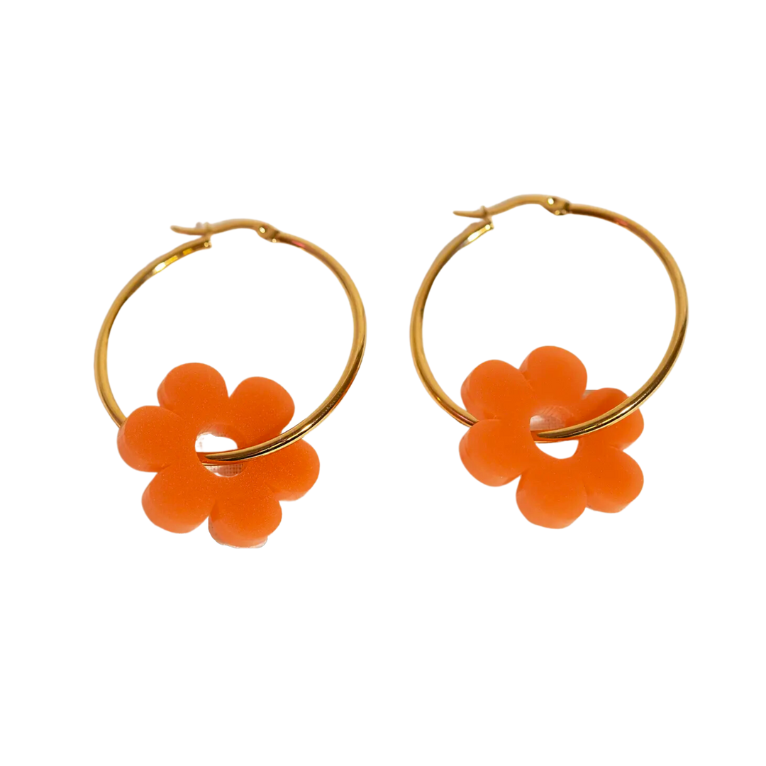 Daisy Hoop Earrings