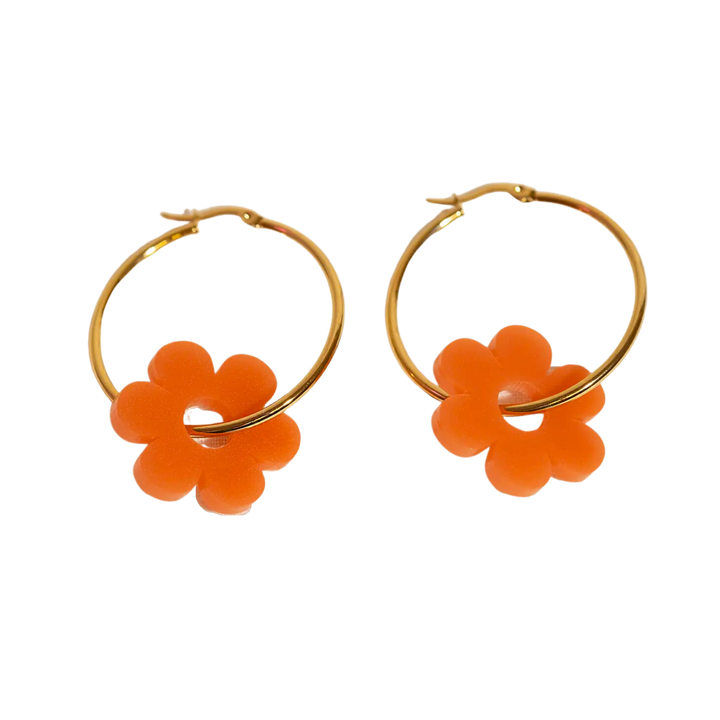 Daisy Hoop Earrings