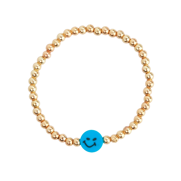 Kids Beaded Happy Face Bracelet