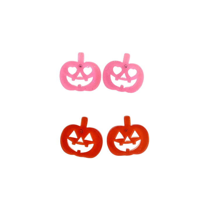 Jack O' Lantern Pumpkin Studs