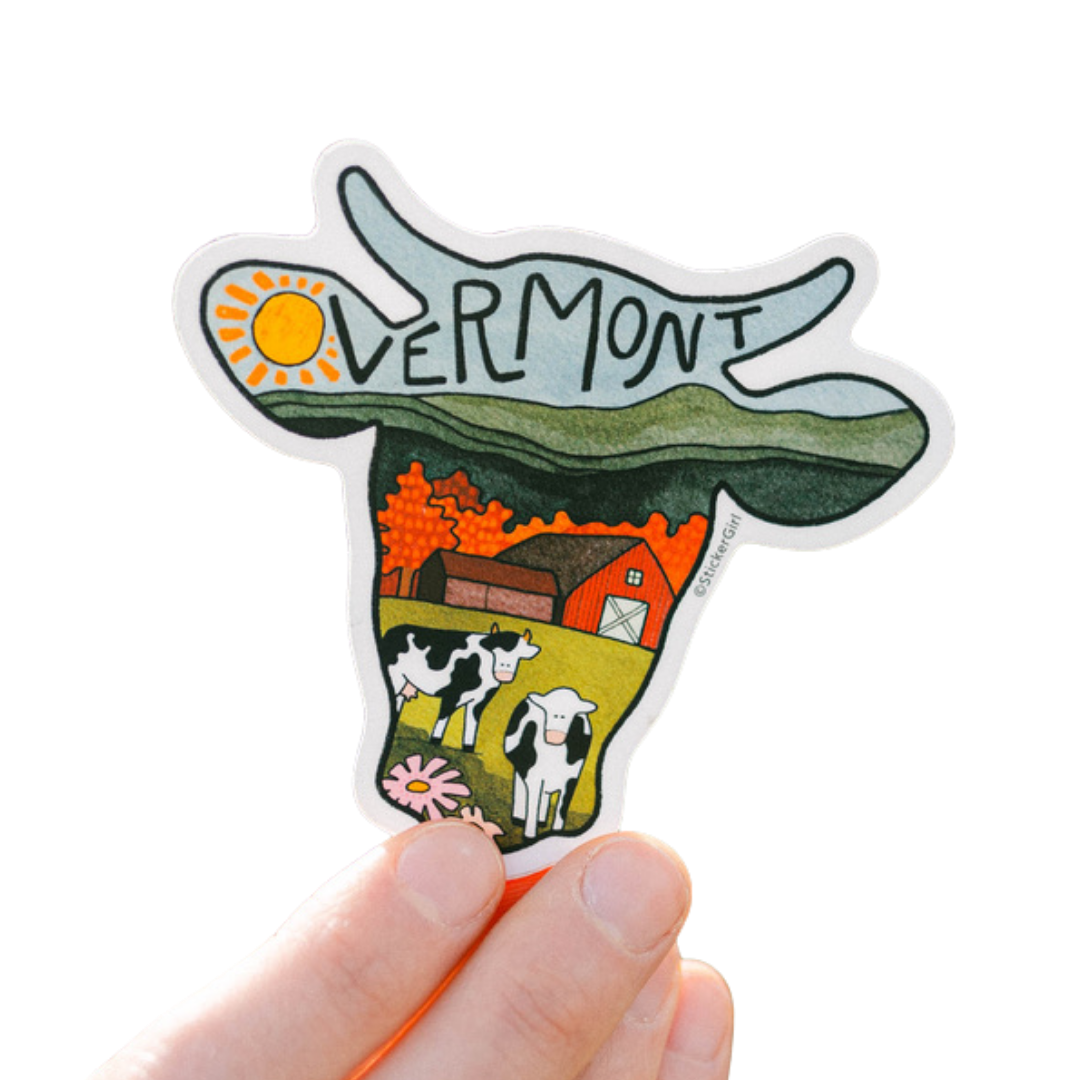 Vermont Cow Outline Sticker