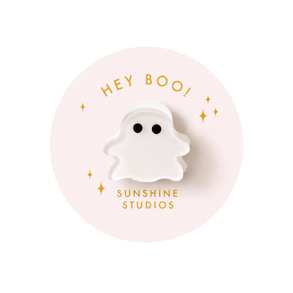 Hey Boo! Ghost Mini Hair Clip