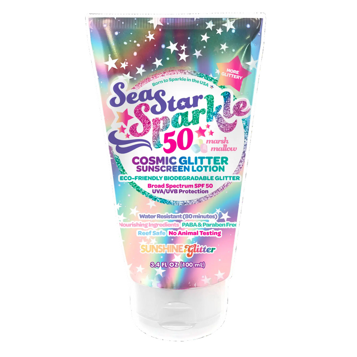 Sea Star Sparkle SPF 50 Glitter Sunscreen Lotion