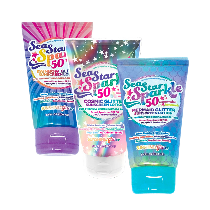 Sea Star Sparkle SPF 50 Glitter Sunscreen Lotion