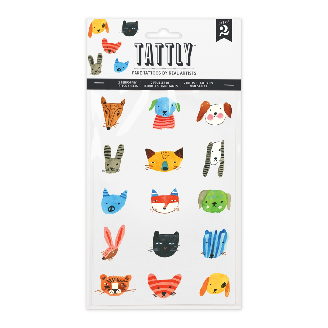 Fuzzy Faces Tattoo Sheet