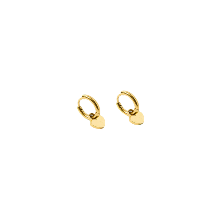 Collins Heart Charm Huggie Earrings