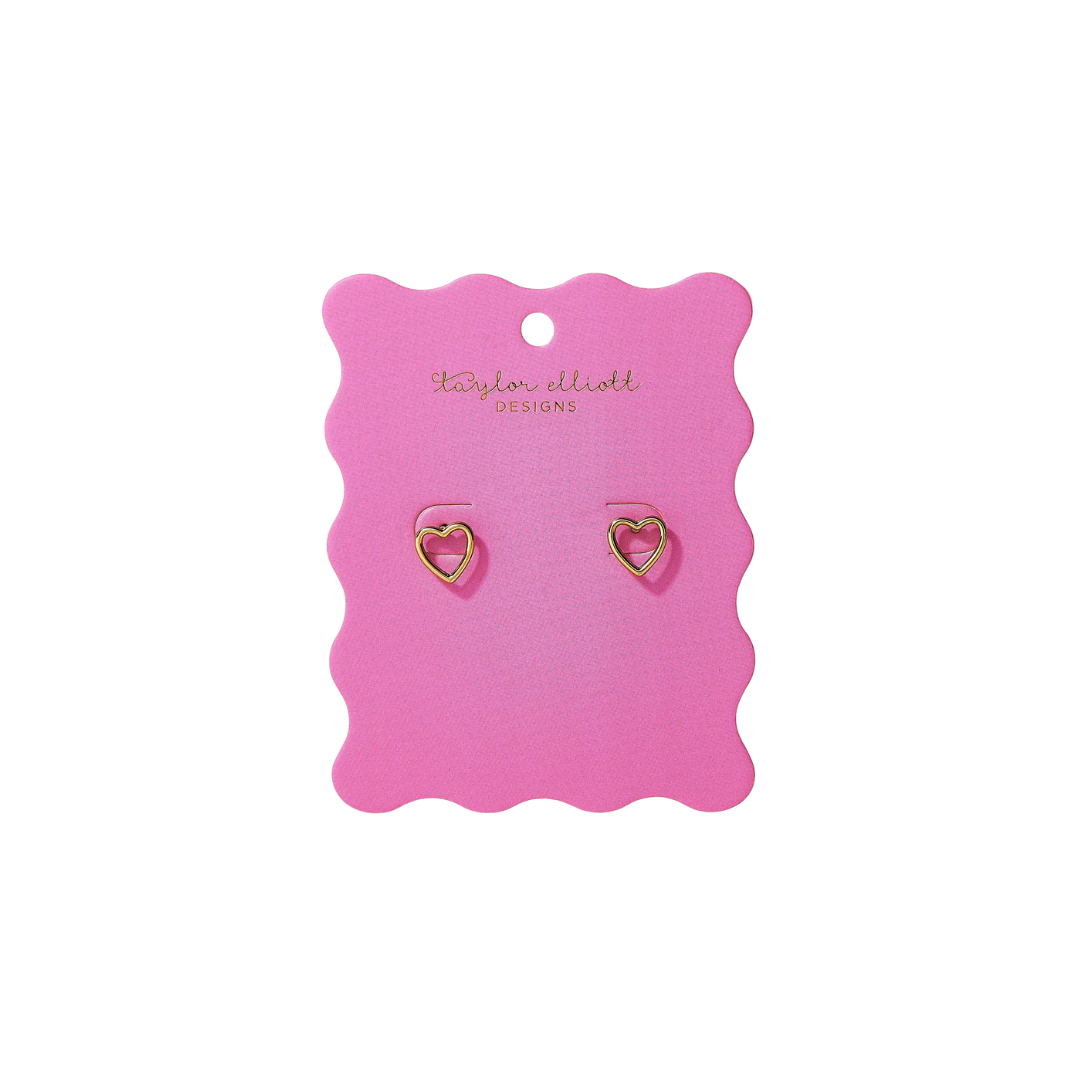Louisa Heart Stud Earrings