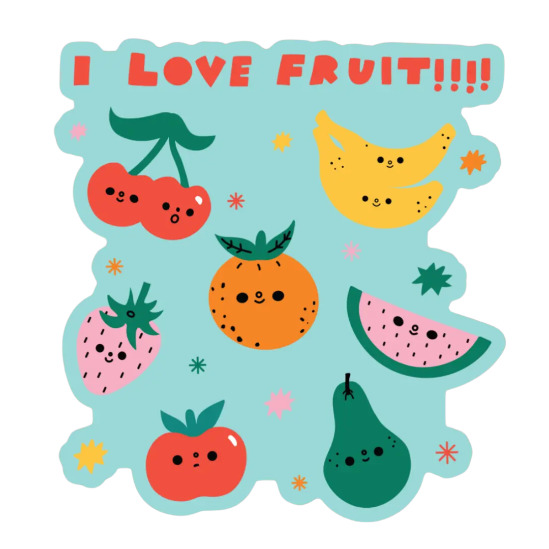 I Love Fruit Sticker