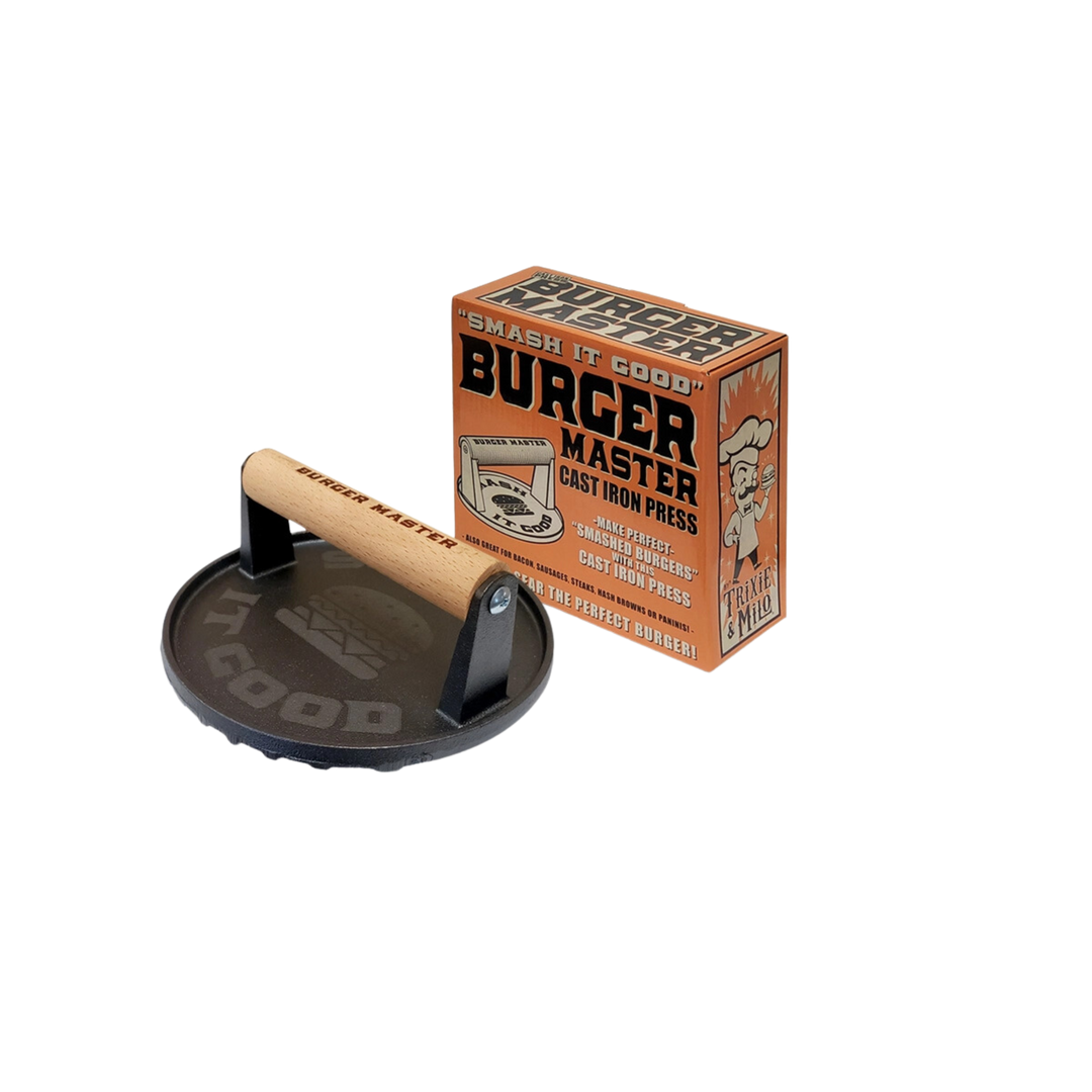 "Burger Master" Cast Iron Grill Press