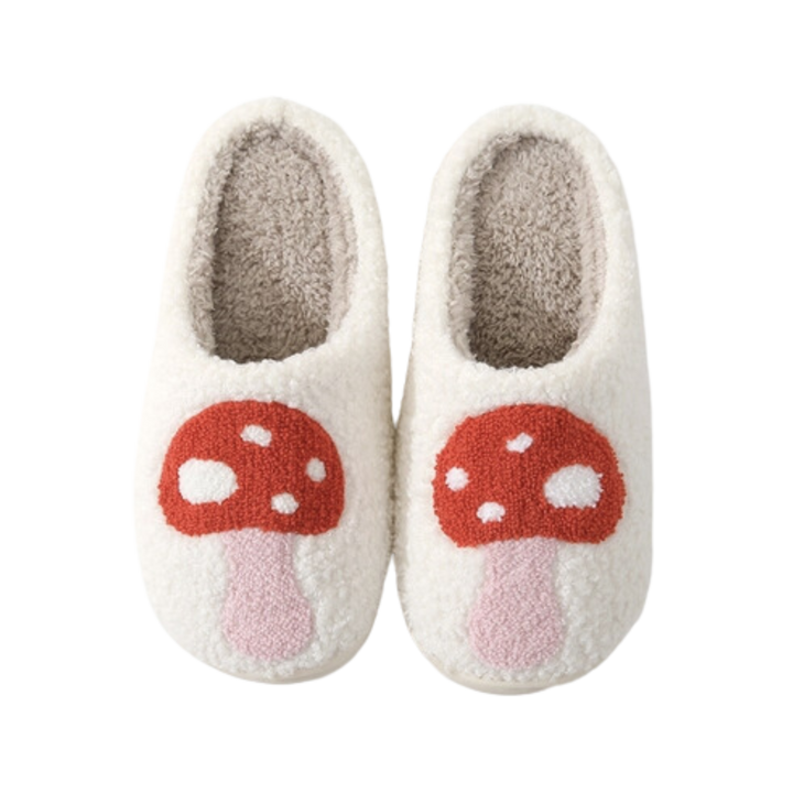 Fluffy Mushroom Slippers