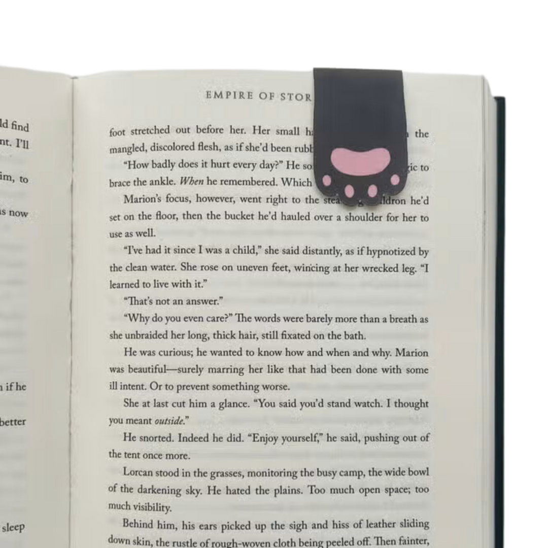Black Cat Paw Magnetic Bookmark
