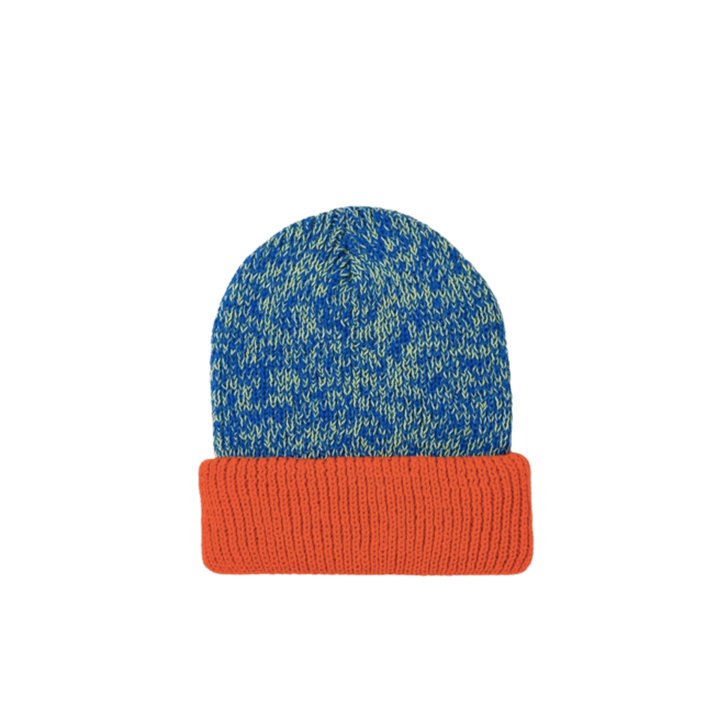 Colorblock Plush Knit Beanie