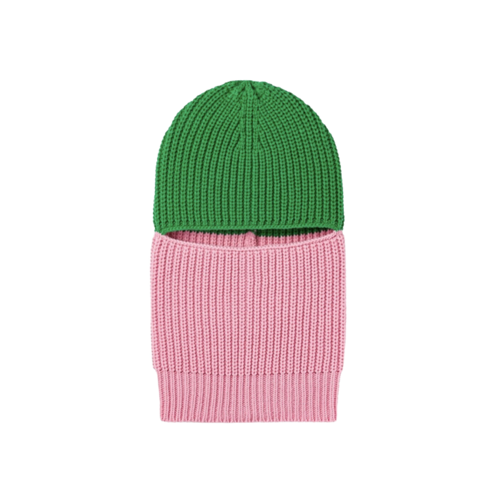 Ribbed Colorblock Balaclava