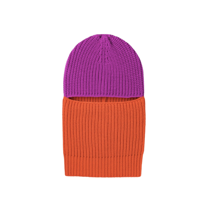 Ribbed Colorblock Balaclava