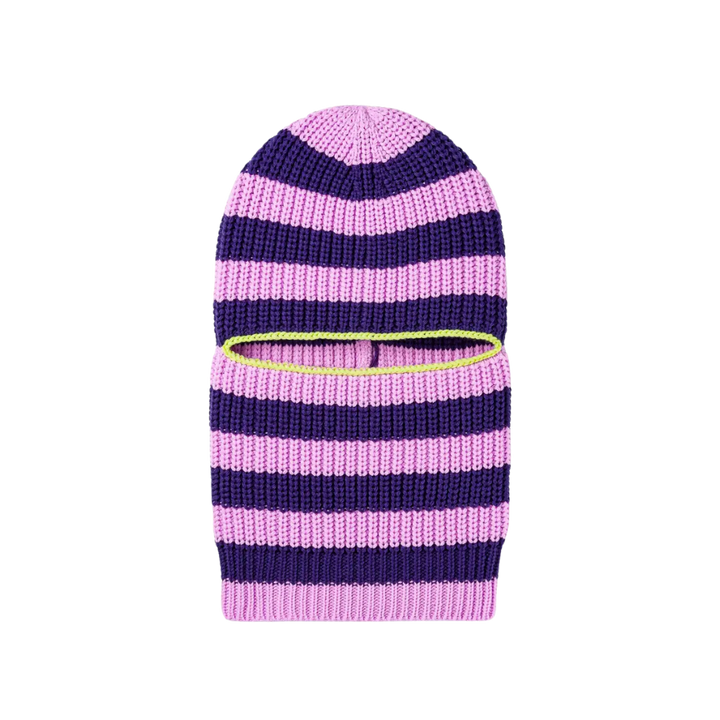 Striped Knit Balaclava