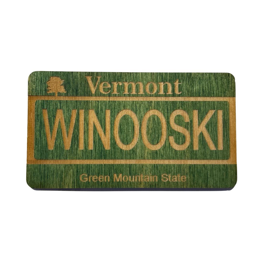 Vermont Winooski Lisence Plate Magnet