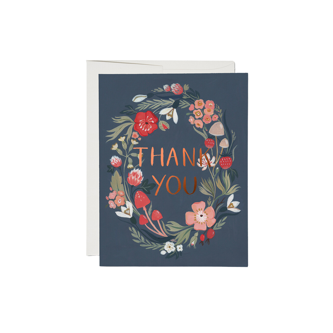 Forest Blue Thank You Greeting Cards - Boxed Set
