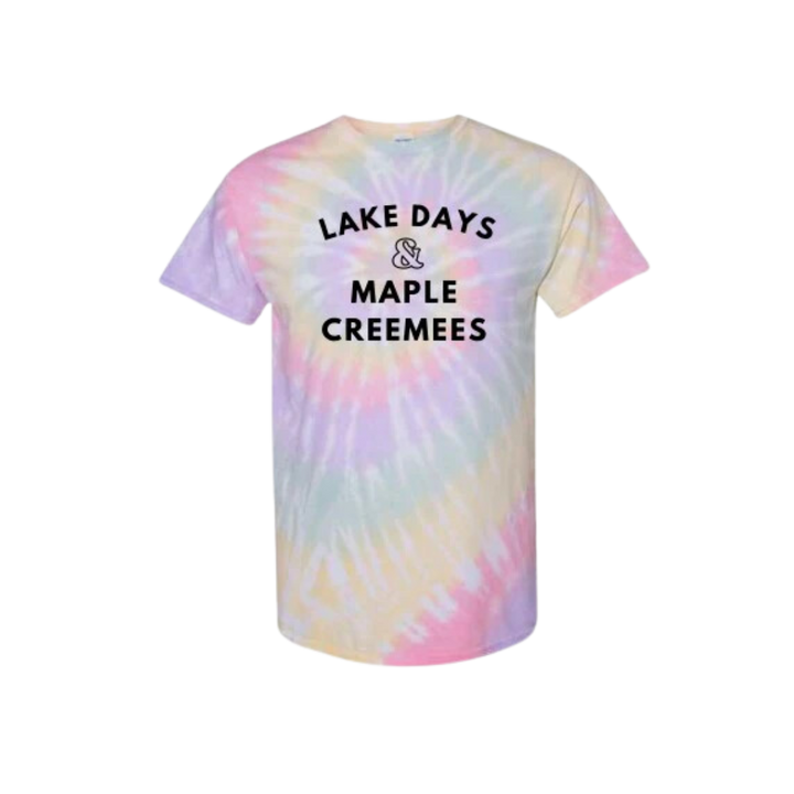 Lake Days & Maple Creemees Tie-Dyed Tee