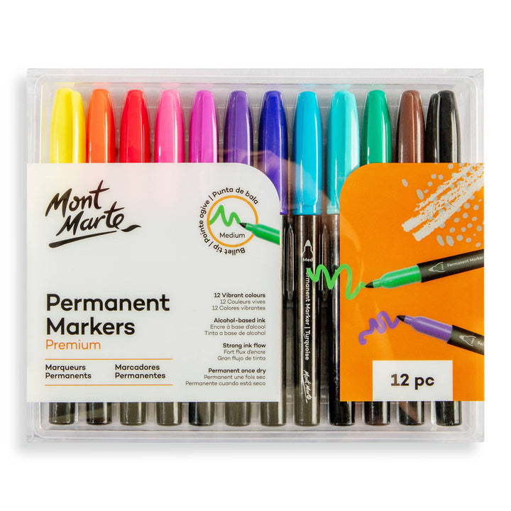 Permanent Markers Premium 12pc