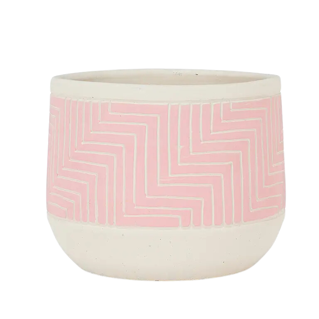 Pink Etched Planter