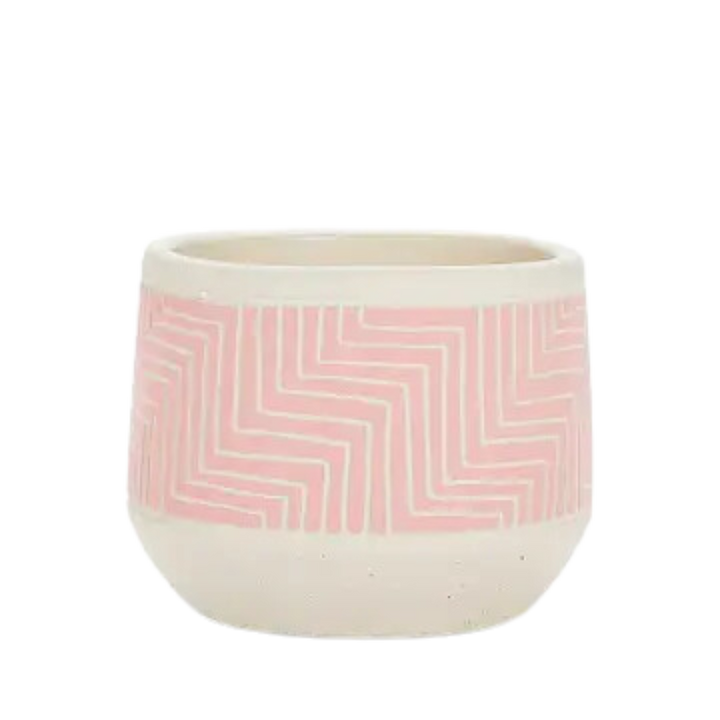 Pink Etched Planter