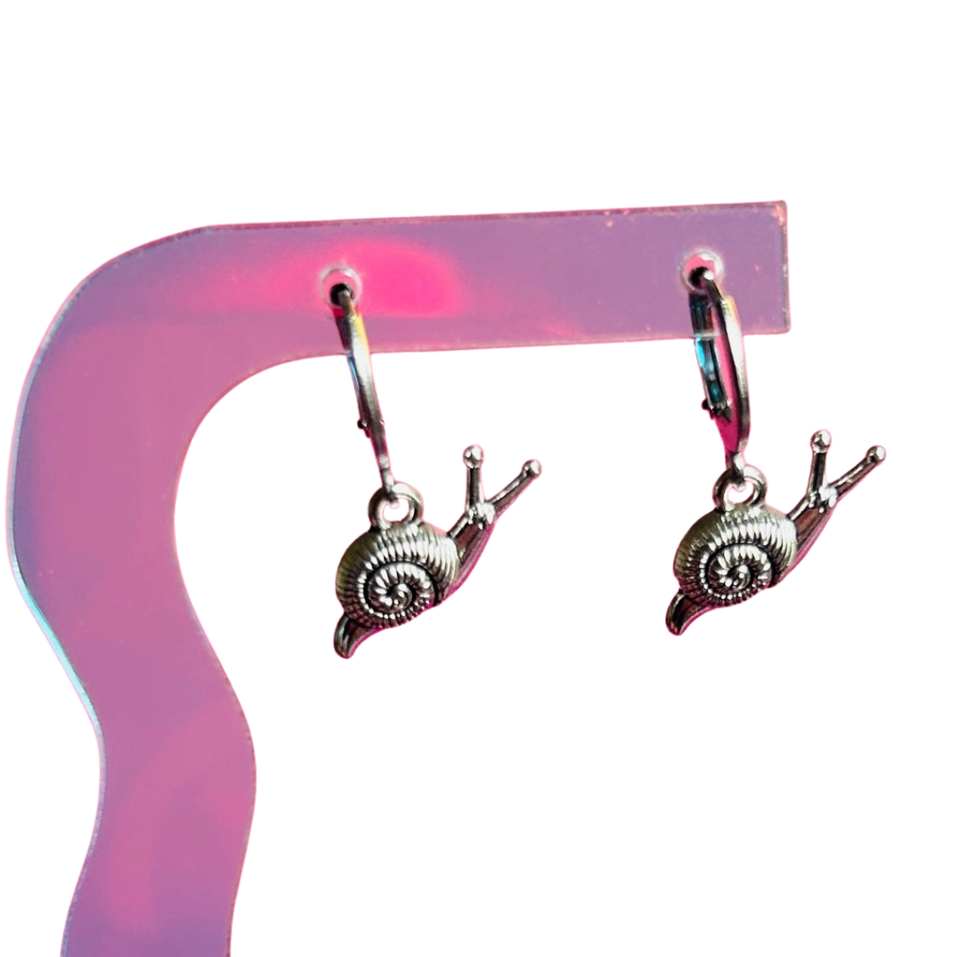 Silver Snail Earrings