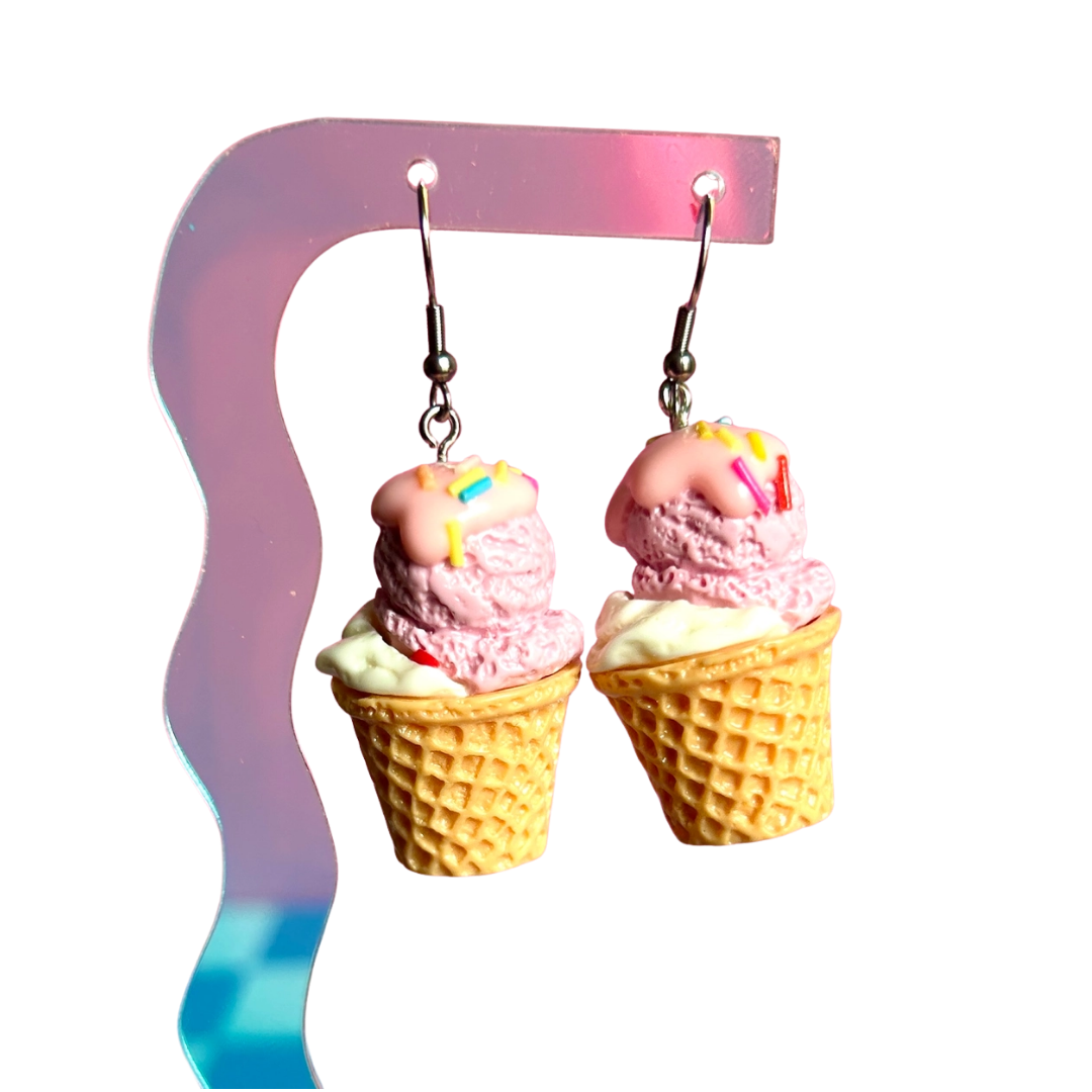 Ice Cream Cone Earrings