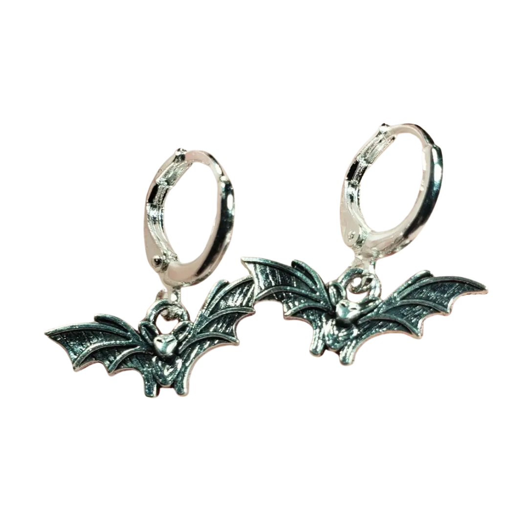 Silver Bat Earrings